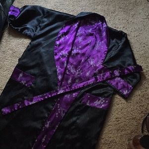 Reversible Japanese royal purple and black robe.